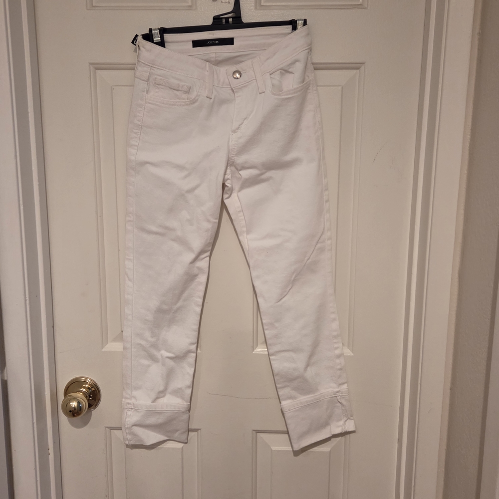 Joe's Jeans "Justen" White Ankle Cropped Jeans